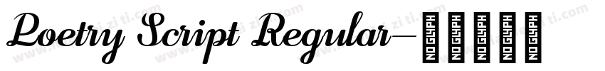 Poetry Script Regular字体转换